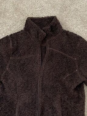 L.L.Bean chocolate brown Polartec Fleece Full Zip Jacket Womens M